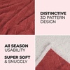 SUPERIOR Fleece Reversible Lattice Blanket, Decorative Blankets for Bedroom, Sofa, Fuzzy, Plush, Fluffy, Soft, Cute Room Decor, Beautiful Cover, Comfort Essentials, Nuuk Collection, Full/Queen, Rust(Poppy Red)