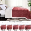 SUPERIOR Fleece Reversible Lattice Blanket, Decorative Blankets for Bedroom, Sofa, Fuzzy, Plush, Fluffy, Soft, Cute Room Decor, Beautiful Cover, Comfort Essentials, Nuuk Collection, Full/Queen, Rust(Poppy Red)