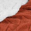 SUPERIOR Fleece Reversible Lattice Blanket, Decorative Blankets for Bedroom, Sofa, Fuzzy, Plush, Fluffy, Soft, Cute Room Decor, Beautiful Cover, Comfort Essentials, Nuuk Collection, Full/Queen, Rust(Rust)