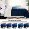 SUPERIOR Fleece Reversible Lattice Blanket, Decorative Blankets for Bedroom, Sofa, Fuzzy, Plush, Fluffy, Soft, Cute Room Decor, Beautiful Cover, Comfort Essentials, Nuuk Collection, Full/Queen, Rust(Navy Blue)