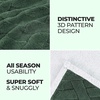 SUPERIOR Fleece Reversible Lattice Blanket, Decorative Blankets for Bedroom, Sofa, Fuzzy, Plush, Fluffy, Soft, Cute Room Decor, Beautiful Cover, Comfort Essentials, Nuuk Collection, Full/Queen, Rust(Green)