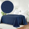 Superior Cotton Blanket, Lightweight, Soft Breathable Comfy Bedding, Full/Queen, Turquoise(Navy Blue – Z)