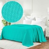 Superior Cotton Blanket, Lightweight, Soft Breathable Comfy Bedding, Full/Queen, Turquoise(Turquoise – Z)