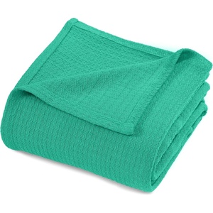 Superior Cotton Blanket, Lightweight, Soft Breathable Comfy Bedding, Full/Queen, Turquoise(Gumdrop Green – Z)