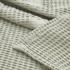 SUPERIOR Waffle Weave Cotton Blanket, Comfy Blanket for Bedroom Decor, Picnic, Beach, Traveling, Bedding Essentials, Bed Cover, Couch, Lounging, Geometric Design, Mai Collection, Throw, Platinum(Sage)