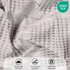 SUPERIOR Waffle Weave Cotton Blanket, Comfy Blanket for Bedroom Decor, Picnic, Beach, Traveling, Bedding Essentials, Bed Cover, Couch, Lounging, Geometric Design, Mai Collection, Throw, Platinum(Platinum)