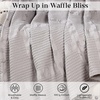 SUPERIOR Waffle Weave Cotton Blanket, Comfy Blanket for Bedroom Decor, Picnic, Beach, Traveling, Bedding Essentials, Bed Cover, Couch, Lounging, Geometric Design, Mai Collection, Throw, Platinum(Platinum)