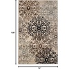 SUPERIOR Indoor Area Rug, Modern Floral Design, 2’x3′, Beige(Beige-ivory)