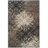 SUPERIOR Indoor Area Rug, Modern Floral Design, 2’x3′, Beige(Blue)