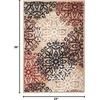 SUPERIOR Indoor Area Rug, Modern Floral Design, 2’x3′, Beige(Brown)