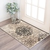 SUPERIOR Indoor Area Rug, Modern Floral Design, 2’x3′, Beige(Beige)