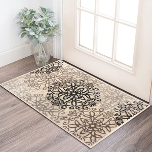 SUPERIOR Indoor Area Rug, Modern Floral Design, 2’x3′, Beige(Beige)
